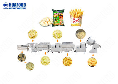 Las patatas fritas trabajan a máquina la máquina de proceso eléctrica de las patatas fritas de la sartén de la patata