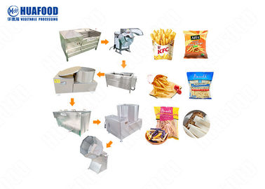 Cadena de producción congelada gran escala de las patatas fritas alta capacidad automática 1000-2000kgh