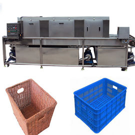 Máquina de la limpieza del cajón plástico del almacenamiento vegetal, lavadoras industriales del cajón del volumen de ventas
