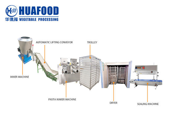 cadena de producción industrial de las pastas de la máquina de la fabricación de espaguetis 250kg/h máquinas